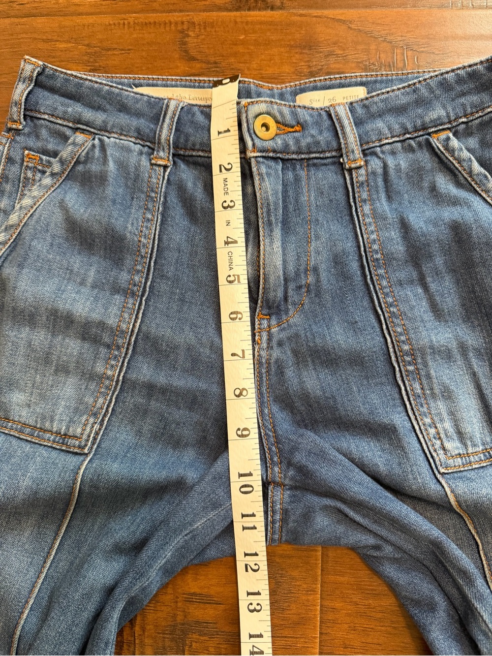 Pilcro and the Letterpress Wide-Leg Cropped Jeans with Button Side Hem - Picture 11 of 13